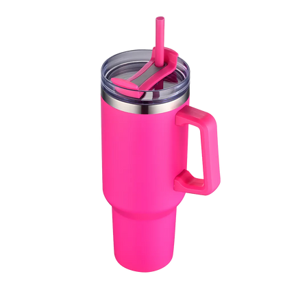 Custom Branding Handle Tumbler 40 oz in Magenta 
