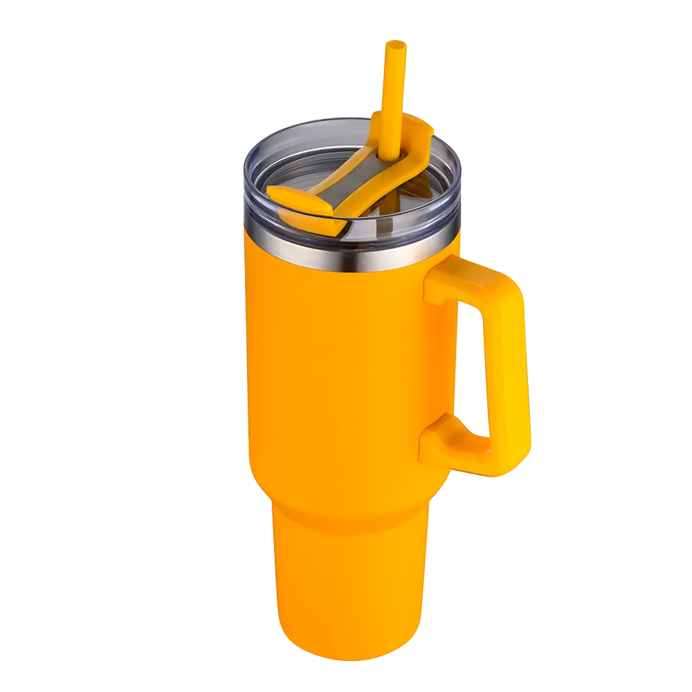 Custom Branding Handle Tumbler 40 oz in Yellow 