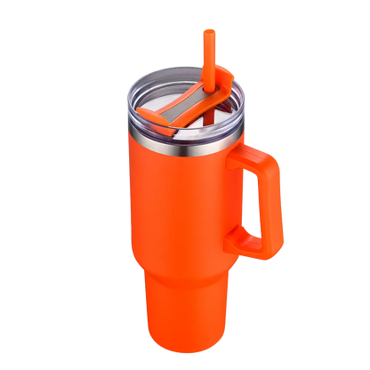Custom Branding Handle Tumbler 40 oz in Orange 