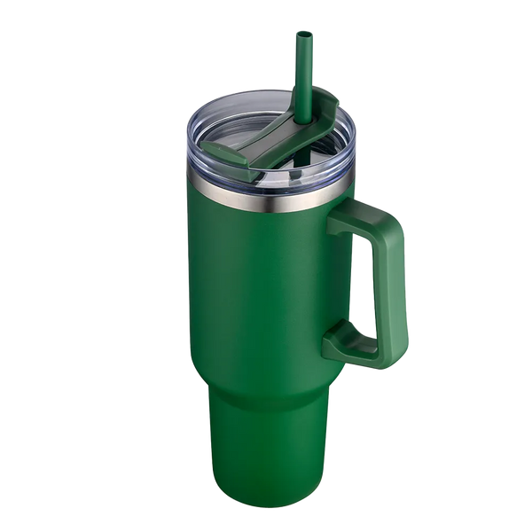 Custom Branding 40 oz Handle Tumbler #color_green