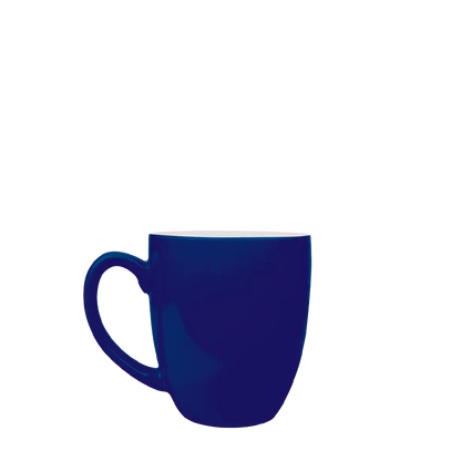 Front customization side of the Custom Branding Ceramic Bistro Mug 16oz in Blue 