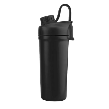 Back customization side of the Custom Branding Double Wall Ice Shaker 26 oz in Matte Black 