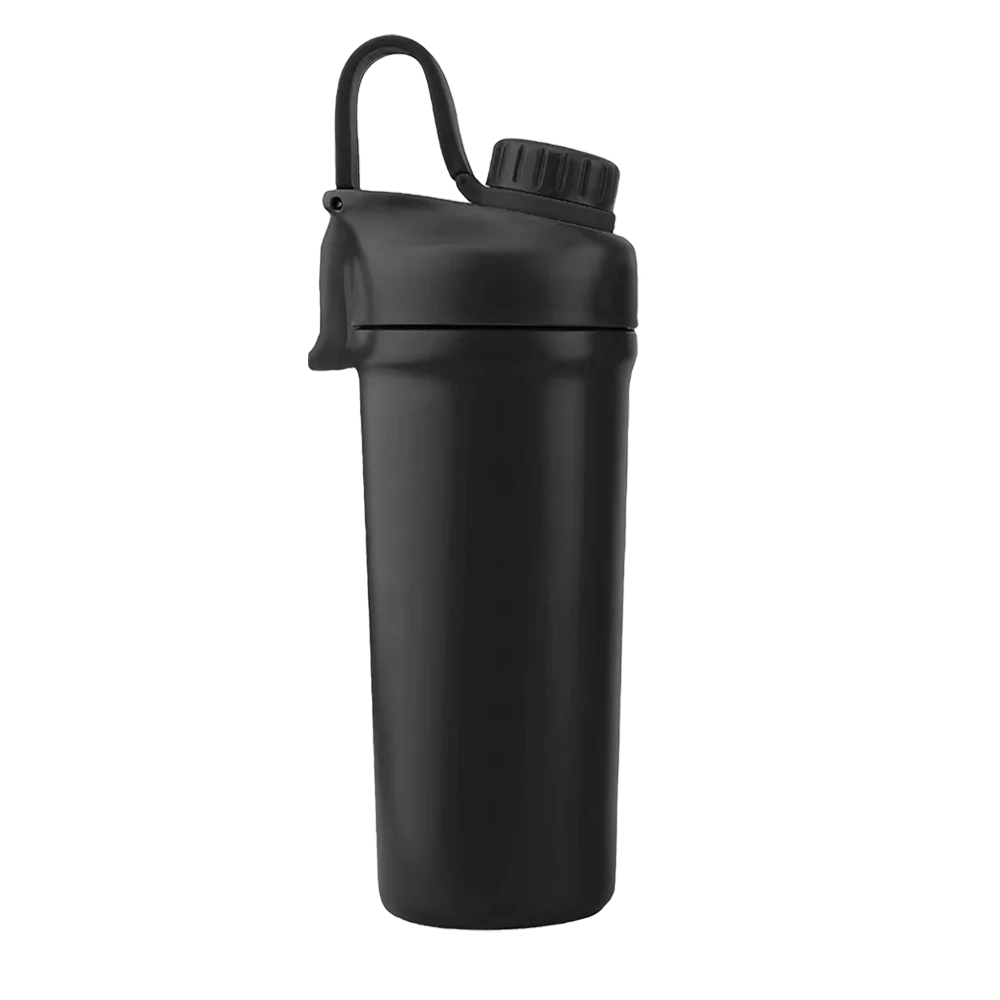 Front customization side of the Custom Branding Double Wall Ice Shaker 26 oz in Matte Black 
