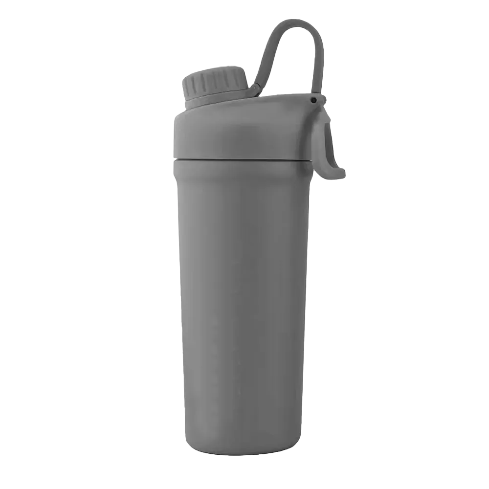Back customization side of the Custom Branding Double Wall Ice Shaker 26 oz in Matte Grey 