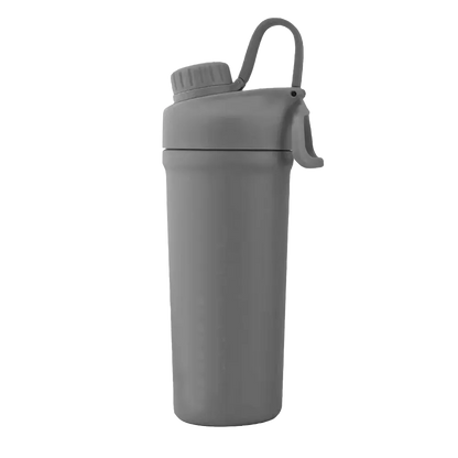 Back customization side of the Custom Branding Double Wall Ice Shaker 26 oz in Matte Grey 