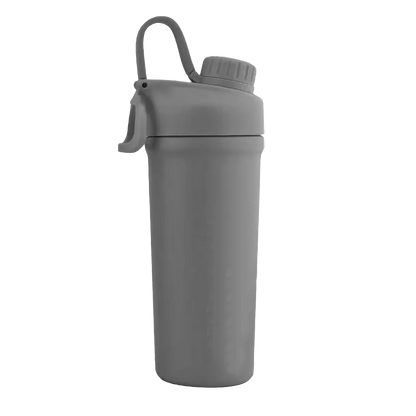Front customization side of the Custom Branding Double Wall Ice Shaker 26 oz in Matte Grey 