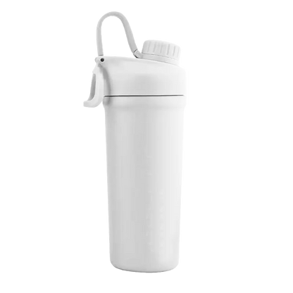 Front customization side of the Custom Branding Double Wall Ice Shaker 26 oz in Matte White 
