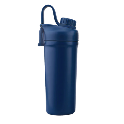 Front customization side of the Custom Branding Double Wall Ice Shaker 26 oz in Matte Navy 