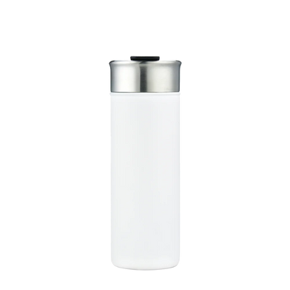 Front customization side of the Custom Branding Vacuum Insulated Tall Bottle 18 oz in Frosted White 