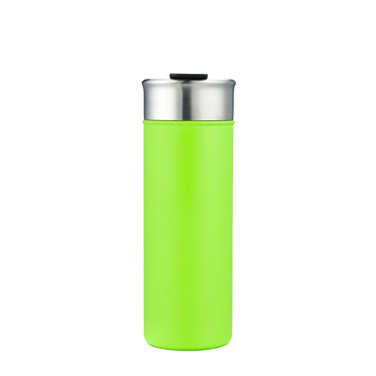 Front customization side of the Custom Branding Vacuum Insulated Tall Bottle 18 oz in Frosted Green 