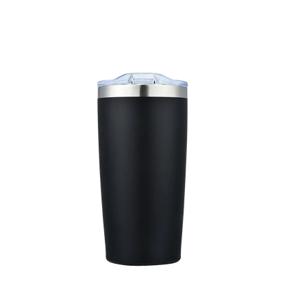 Back customization side of the Custom Branding Vacuum Tumbler 20 oz in Frosted Black 