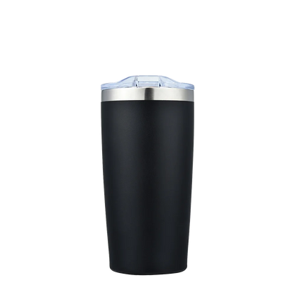 Front customization side of the Custom Branding Vacuum Tumbler 20 oz in Frosted Black 