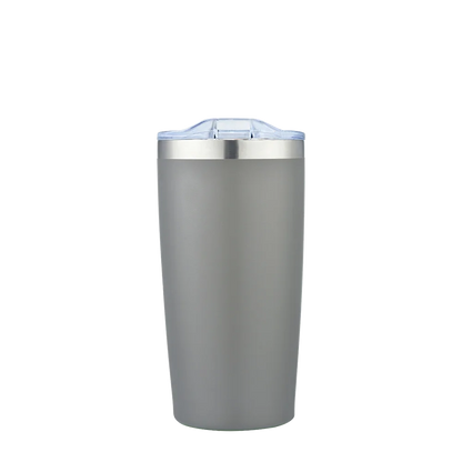 Front customization side of the Custom Branding Vacuum Tumbler 20 oz in Frosted Gray 