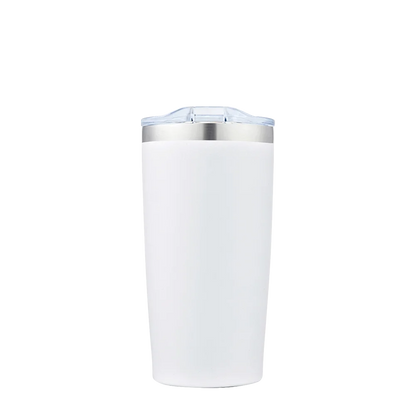 Front customization side of the Custom Branding Vacuum Tumbler 20 oz in Frosted White 