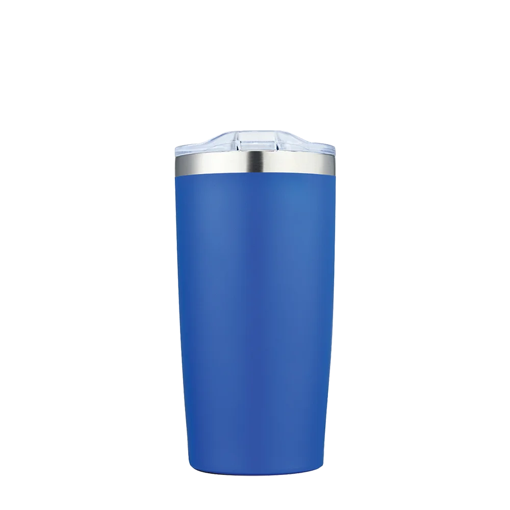 Front customization side of the Custom Branding Vacuum Tumbler 20 oz in Frosted Blue 