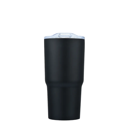 Back customization side of the Custom Branding Tiered Tumbler 20 oz in Black 