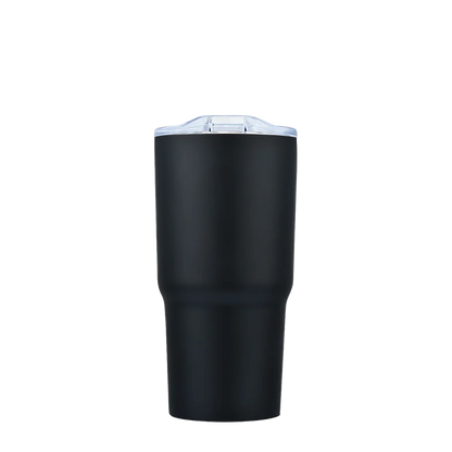 Front customization side of the Custom Branding Tiered Tumbler 20 oz in Black 