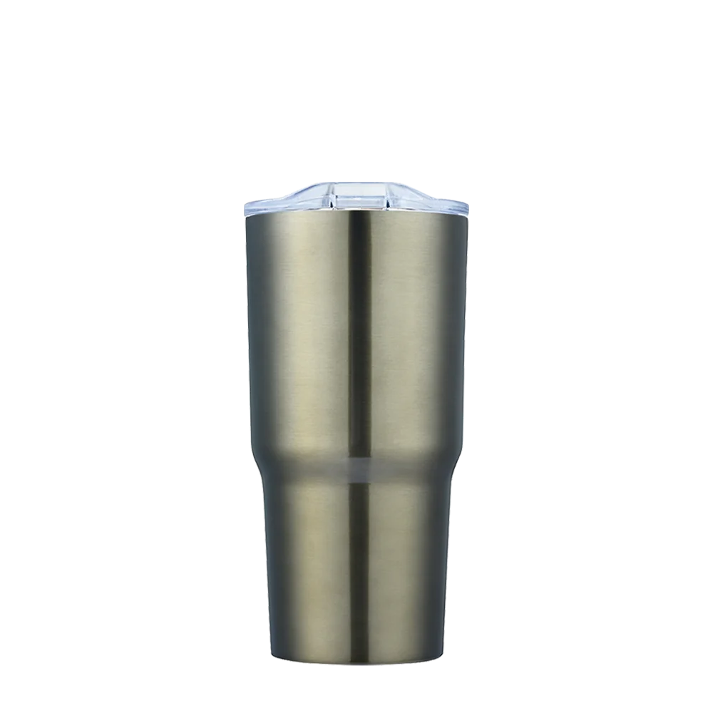 Front customization side of the Custom Branding Tiered Tumbler 20 oz in Gunmetal 