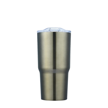 Front customization side of the Custom Branding Tiered Tumbler 20 oz in Gunmetal 