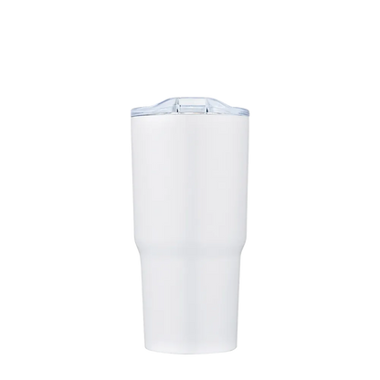 Back customization side of the Custom Branding Tiered Tumbler 20 oz in White 