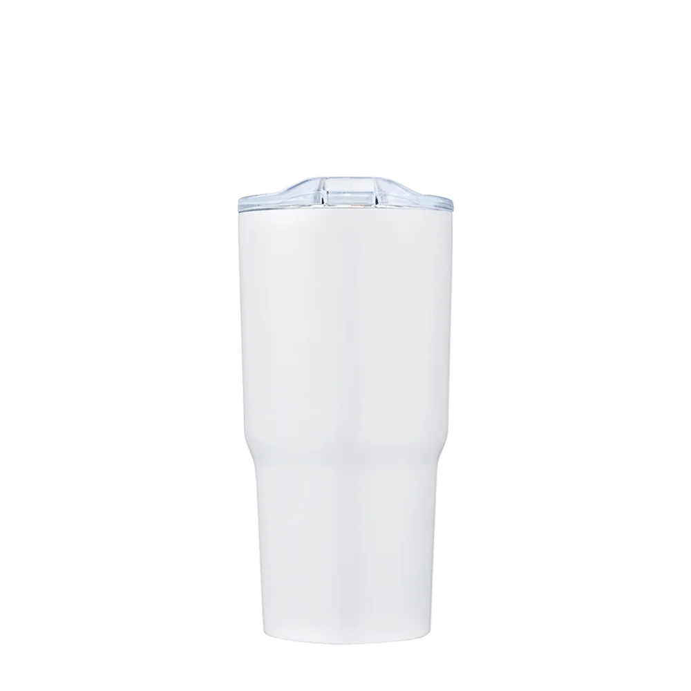 Front customization side of the Custom Branding Tiered Tumbler 20 oz in White 