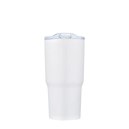 Front customization side of the Custom Branding Tiered Tumbler 20 oz in White 