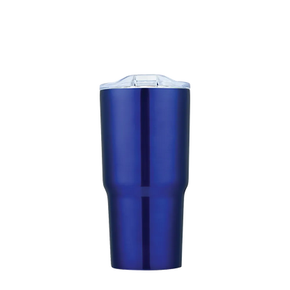 Back customization side of the Custom Branding Tiered Tumbler 20 oz in Navy 