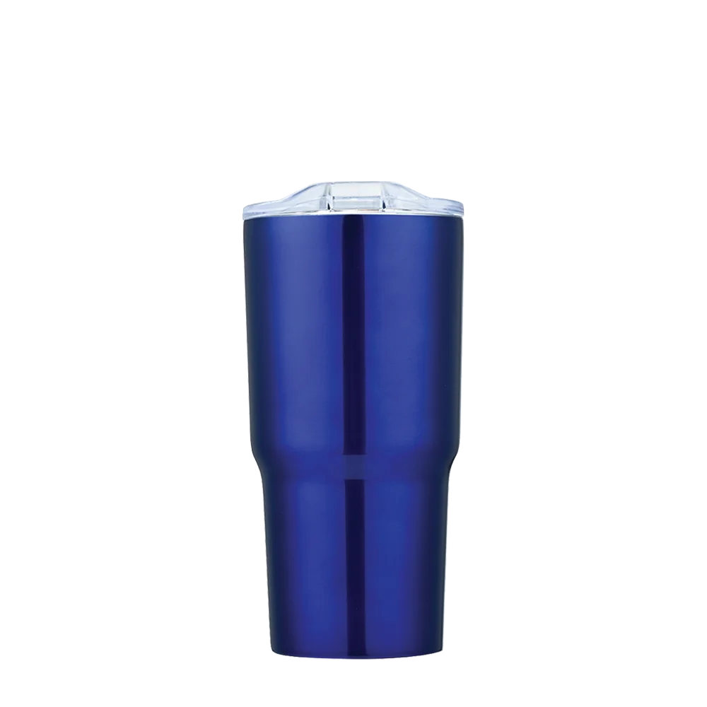 Front customization side of the Custom Branding Tiered Tumbler 20 oz in Navy 