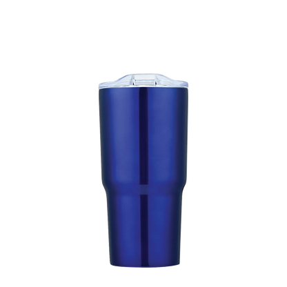 Front customization side of the Custom Branding Tiered Tumbler 20 oz in Navy 