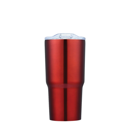 Front customization side of the Custom Branding Tiered Tumbler 20 oz in Red 
