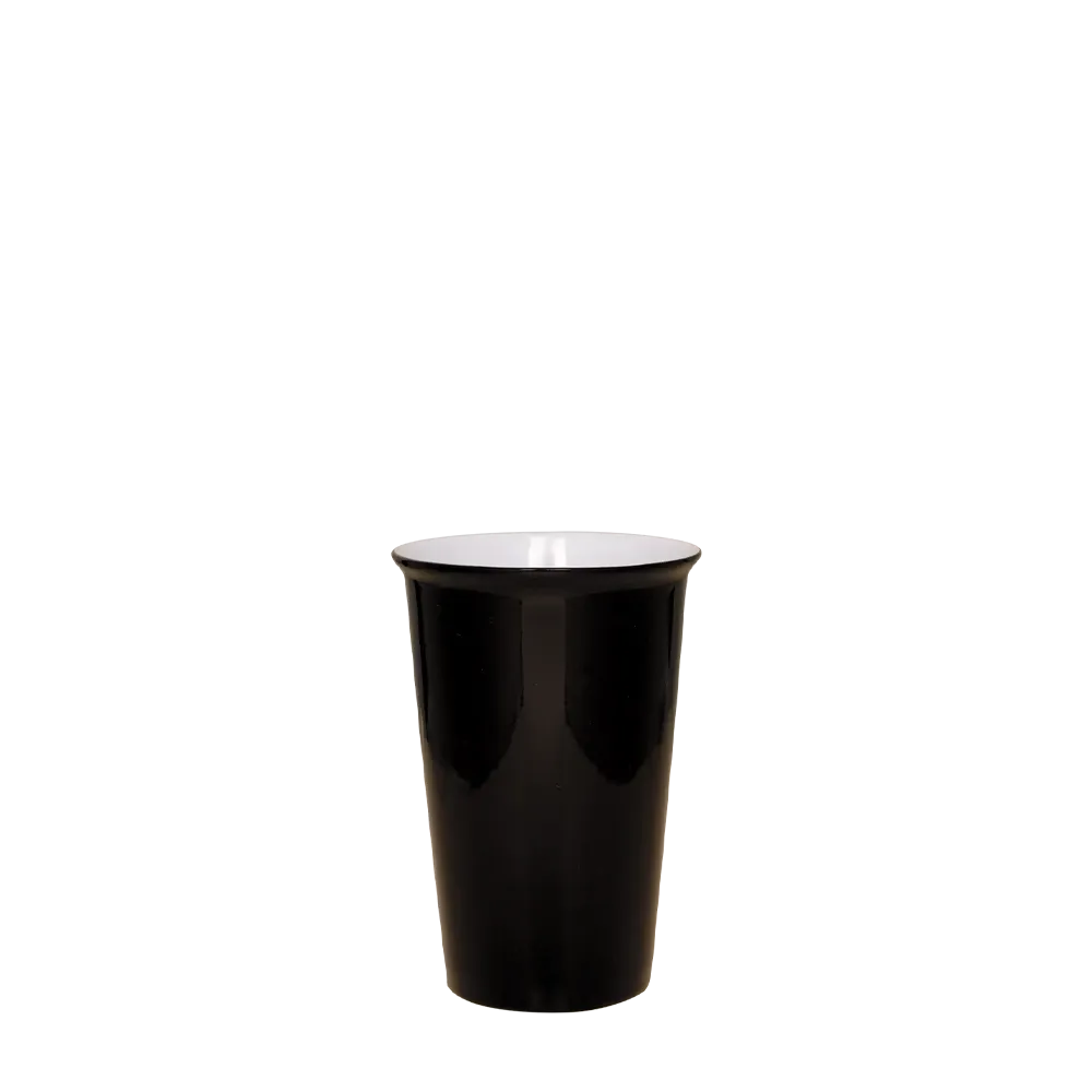 Back customization side of the Custom Branding Latte Mug 14 oz in Black 