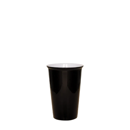 Front customization side of the Custom Branding Latte Mug 14 oz in Black 