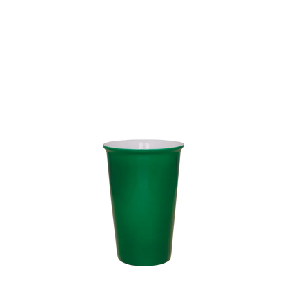 Back customization side of the Custom Branding Latte Mug 14 oz in Green 