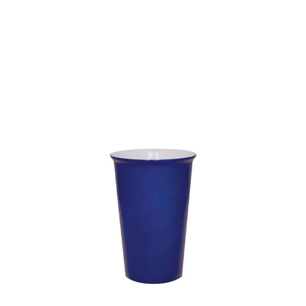 Back customization side of the Custom Branding Latte Mug 14 oz in Blue 