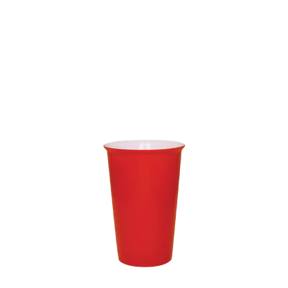 Front customization side of the Custom Branding Latte Mug 14 oz in Red 