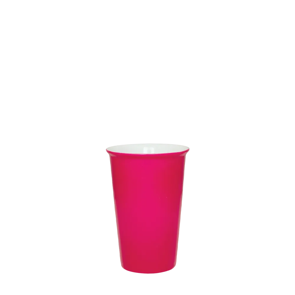 Back customization side of the Custom Branding Latte Mug 14 oz in Pink 