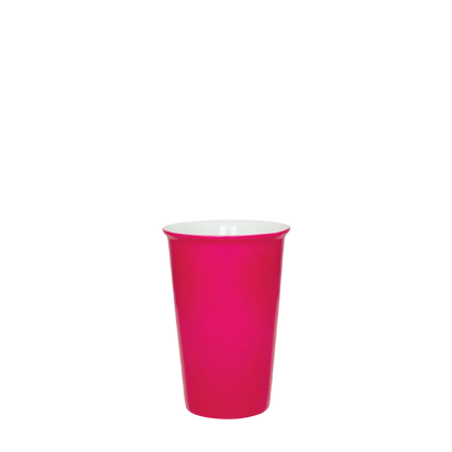 Back customization side of the Custom Branding Latte Mug 14 oz in Pink 