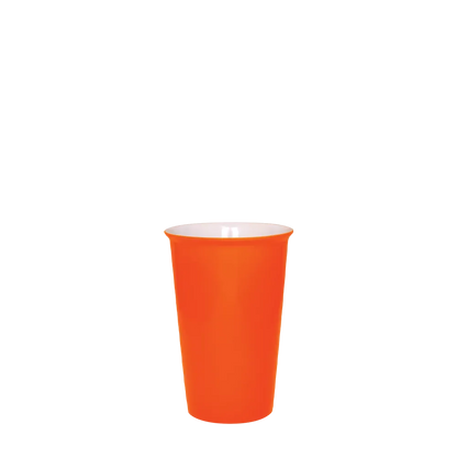 Front customization side of the Custom Branding Latte Mug 14 oz in Orange 
