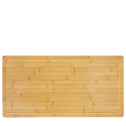Customization 23.75 x 12 Bamboo Cutting Board with Drip Ring 