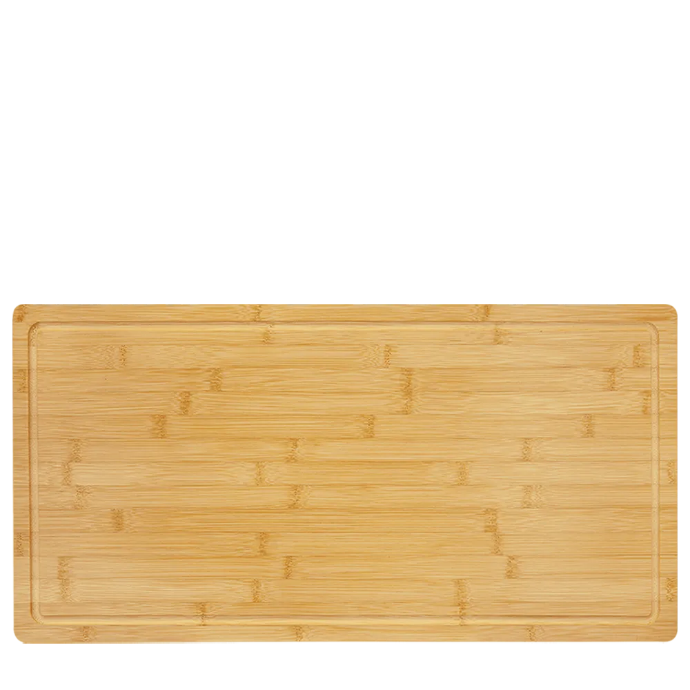 Customization 23.75 x 12 Bamboo Cutting Board with Drip Ring 