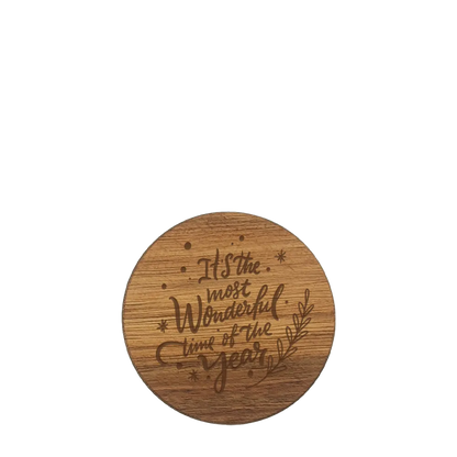 Holiday Acacia Wood  Coaster