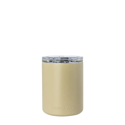 Vinglace Glass Lined Whiskey Glass 12 oz Khaki 