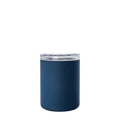 Vinglace Glass Lined Whiskey Glass 12 oz Navy 