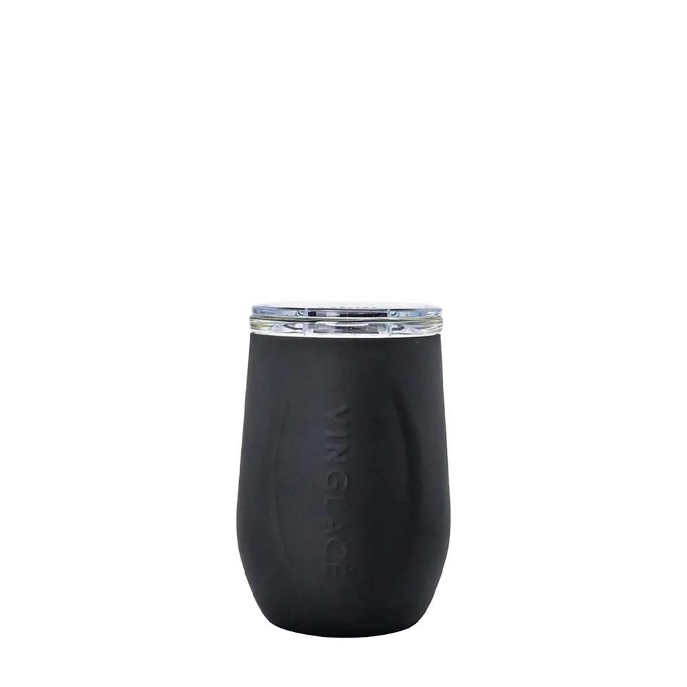 Vinglace Glass Lined Wine Tumbler 10 oz Black 