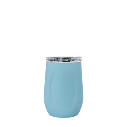 Vinglace Glass Lined Wine Tumbler 10 oz Cool Blue 