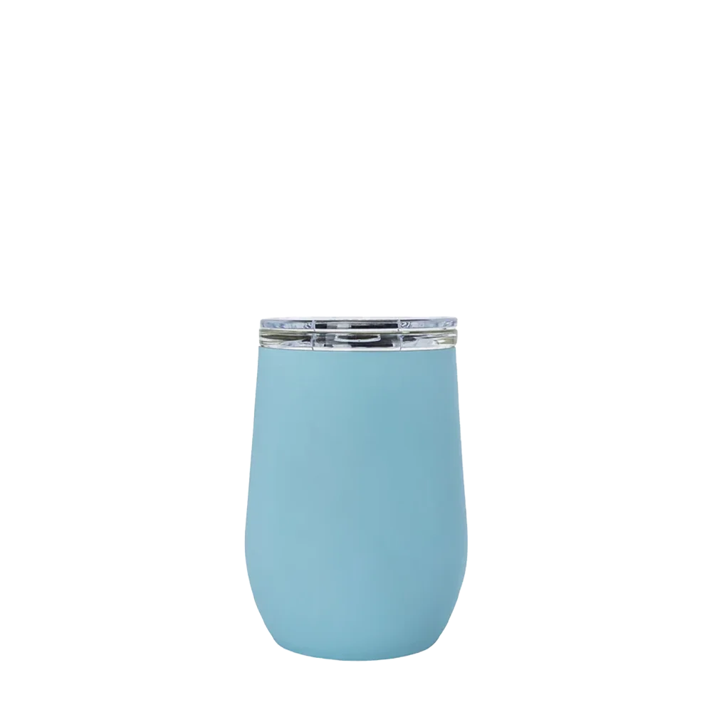 Vinglace Glass Lined Wine Tumbler 10 oz Cool Blue 