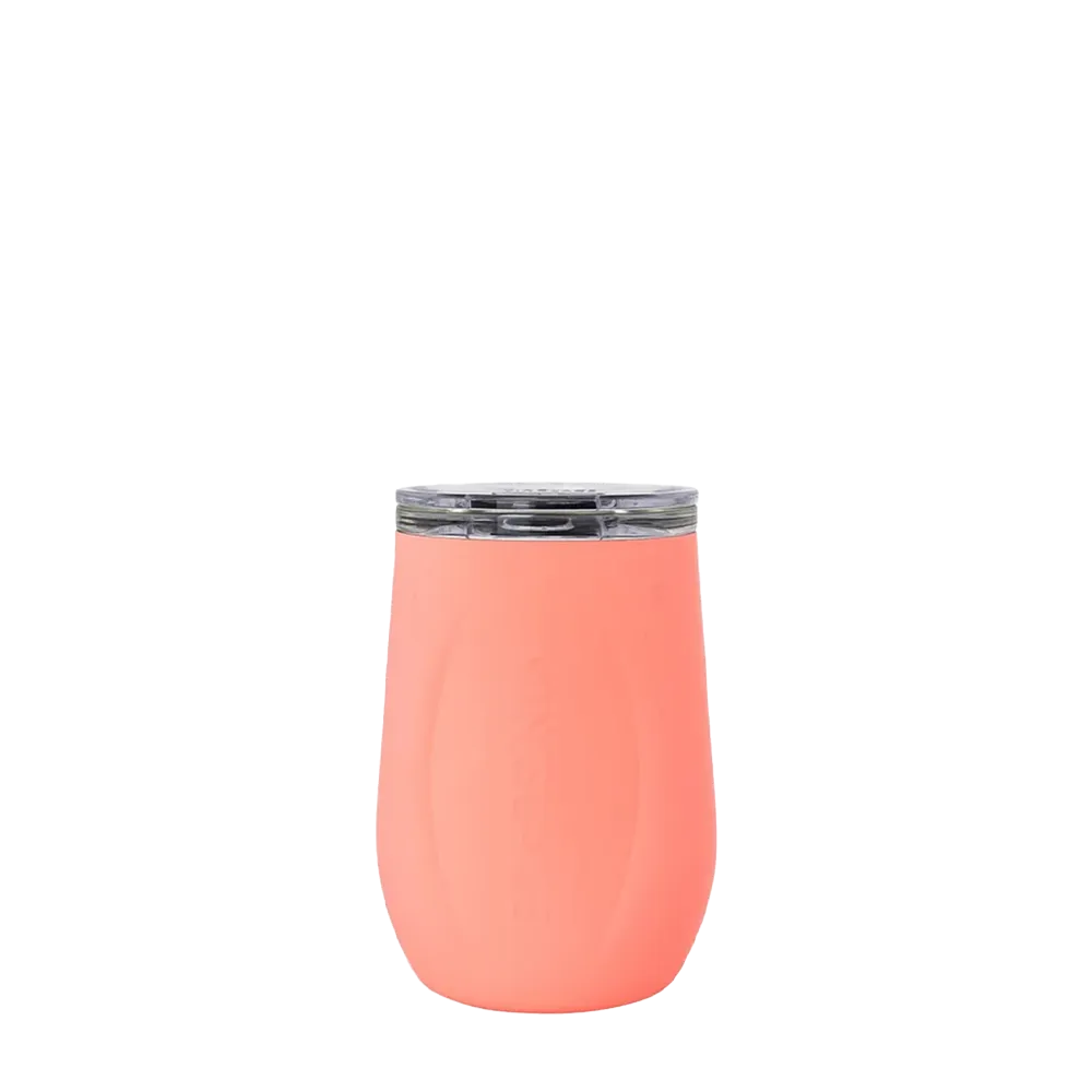 Vinglace Glass Lined Wine Tumbler 10 oz Coral 