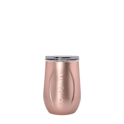 Vinglace Glass Lined Wine Tumbler 10 oz Rose Gold 