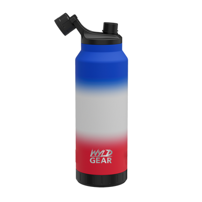 Wyld Gear Wyld Mag Bottle 34oz Red and White and Blue 