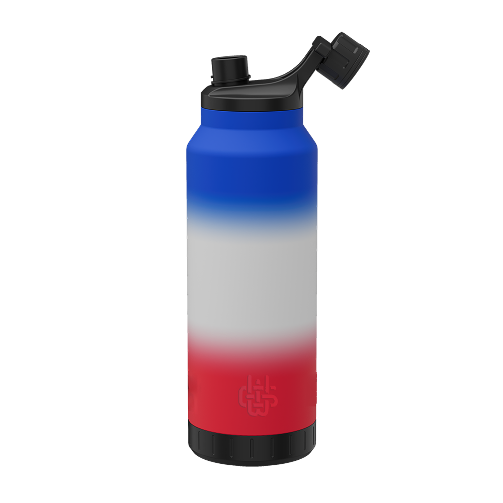 Wyld Gear Wyld Mag Bottle 34oz Red and White and Blue 